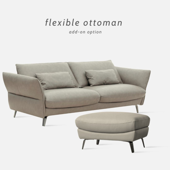 Boston Recliner Sofa, L198, Semi Aniline Leather G3 342 [Display]